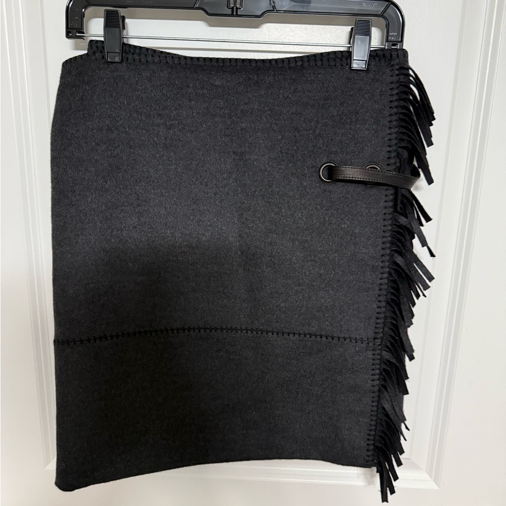 Paco Rabanne Black Fringe Mini Skirt
